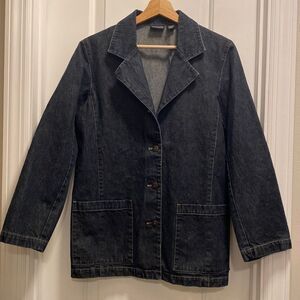 Chico’s jean blazer jacket size 1